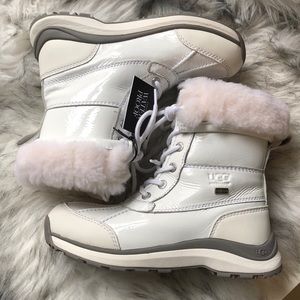 SOLD UGG Adirondack III white patent boot
